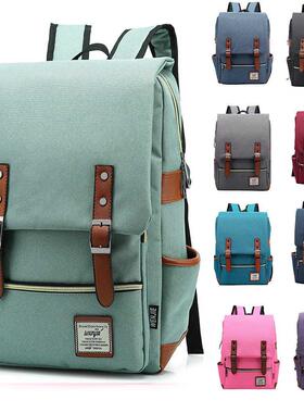 Vintage 16 inch Laptop Backpack Women Bags Men canvas Trave