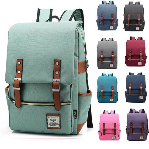 Vintage 16 inch Laptop Backpack Women Bags Men canvas Trave