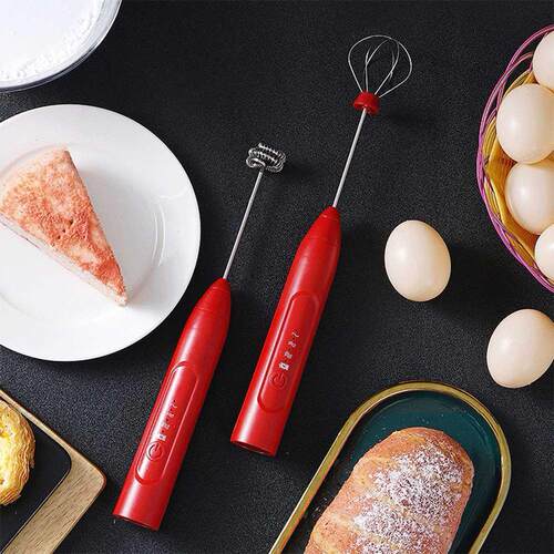Electric Hand-Held Whisk Coffee Milk Beverage Mixer Three-Sp