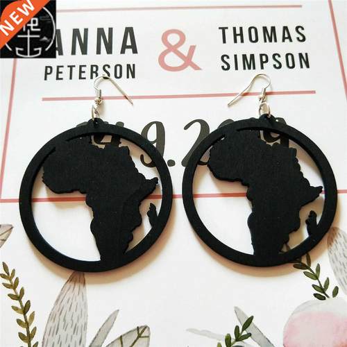 African wooden earrings black girl women crop earings 女耳环