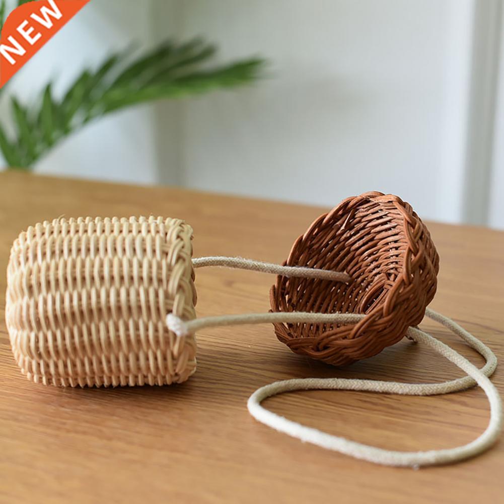 Rattan Bag Handmade Photo Props Eco-friendly Woven Shoulder