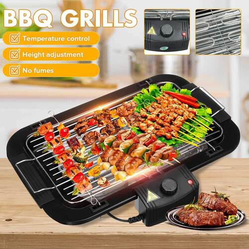 2000W 220V Portable Smokeless Electrc Pan Grll BBQ Stove