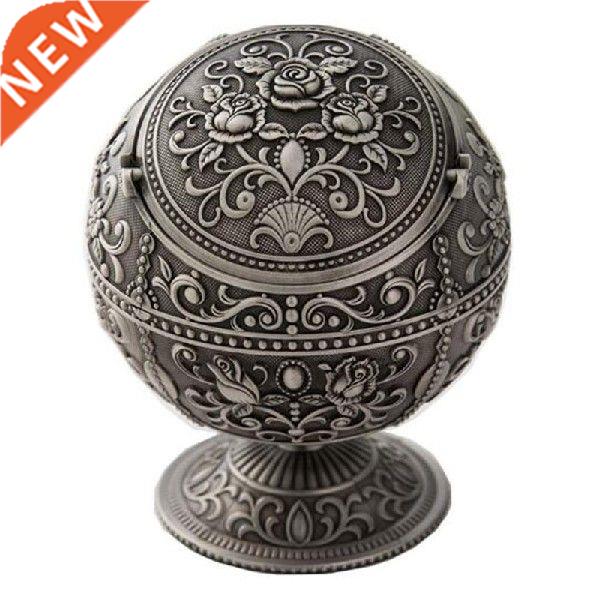 spherical shape ash tray with lid living room cigarette