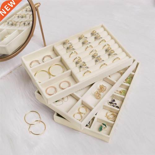 Velvet Stackable Jewelry Display Tray Case for Jewellery Hot