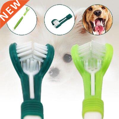 Three Sided Pets Toothbrush Plastic Dog Brush Addition Bad