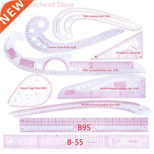9pcs Sewing French Curve Ruler Measure Dressmaking Tailor Dr