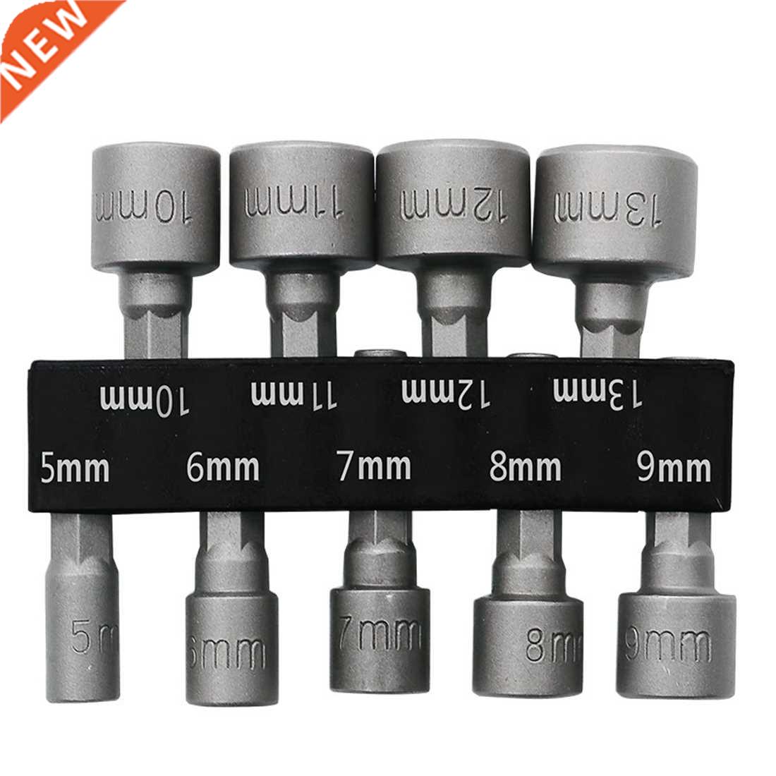 9pcs 5mm-13mm 1/4 Inch Hex Shank Socket Sleeve Nozzles Nut D