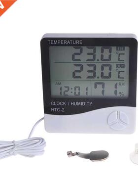 LCD Humidity Meter Clock Hygrometer-m18