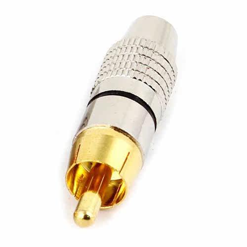 4 x RCA Male Plug Non Solder Audio Video Locking Adapter Con