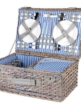 Picnic basket outdoor picnic basket ins with lid picnic