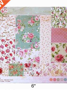 24 Sheets 15.2x15.2CM One-sided Pattern Decor Paper Flower