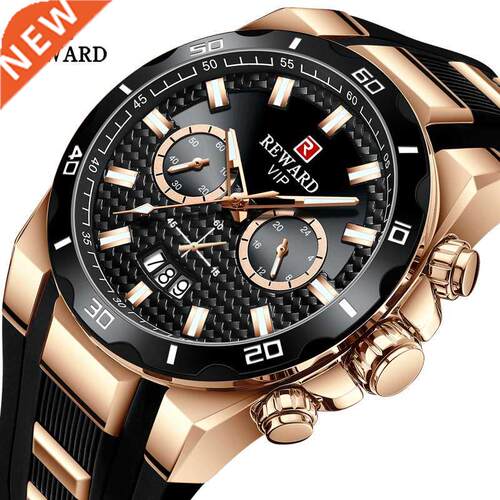 REWARD Fashion Big Dial Men's Watch Men Top Brand Luxury Ch