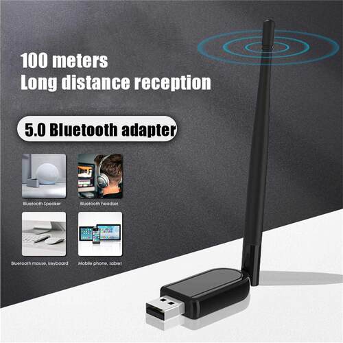 100M USB Bluetooth 5.0 Adapter Transmitter Wireless Bluetoot