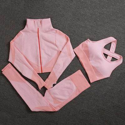 Seamless Women Yoga Sets Female Sport Gym Suits Wear Running