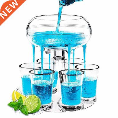 Lquor Dspenser 6 Shot Glass Wne Whsky Beer Dspenser