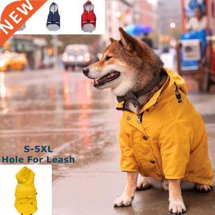 Dog Waterproof Raincoat Pet Jacket Bulldog Windbreaker Poodl