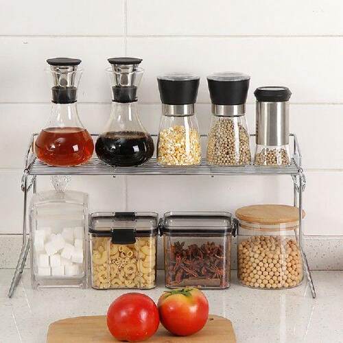 New Metal Stacking Storage Shelf Closet Cabinet Countertop