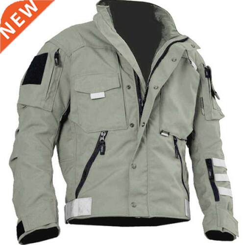 Plus Size Military Tactical Jacket Men Waterproof Multifunct