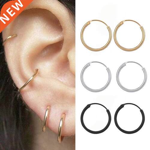 2022 New Vintage Rose Gold Ladies Multi-Dangling Small Hoop