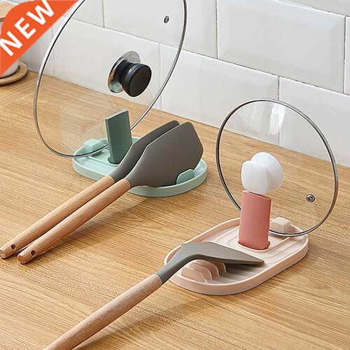Multi-Color Foldable Spatula Rack Pot Cover Shelf Tray