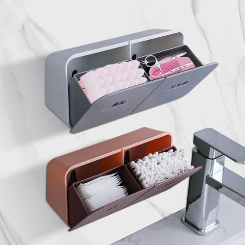 Bathroom Organizer Cotton Pads orage Plaic Swab Holder W