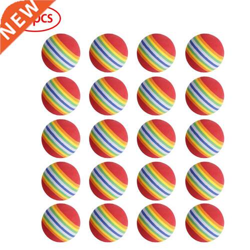 20pcs Golf 38mm EVA Foam Indoor Practice Golf Soft Rainbow B