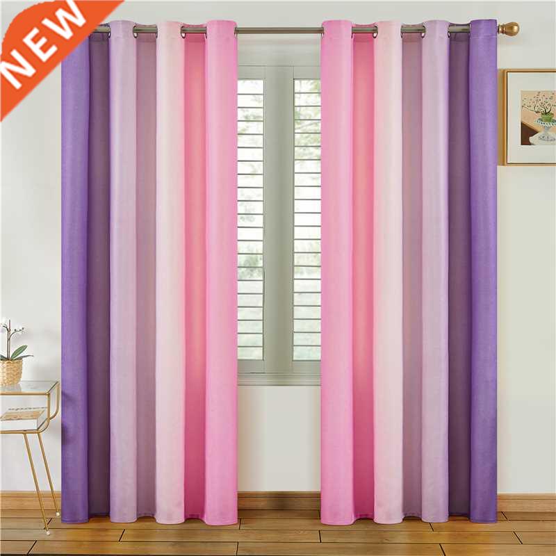 Blackout Curtains for Living Room Gradient Tulle Sheer Curta