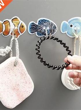 3pcs/set Sticky Hook Fish Shape Multifunction Self Adhesive