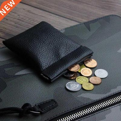 Pu Leather Coin Purse Women Men Small Mini Short Wallet Bag