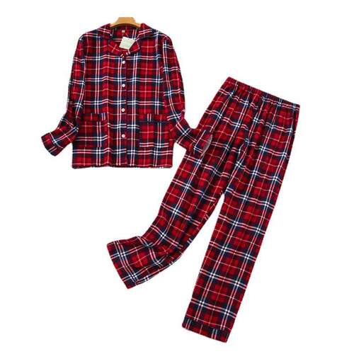 Women's Pajamas Plus Size S-XXXL Clothes Ladies Flannel Cott