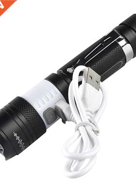 LED USB Rechargeable Flashlight 3 Mode USB charging Flashlig