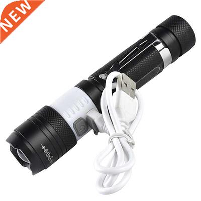 LED USB Rechargeable Flashlight 3 Mode USB charging Flashlig