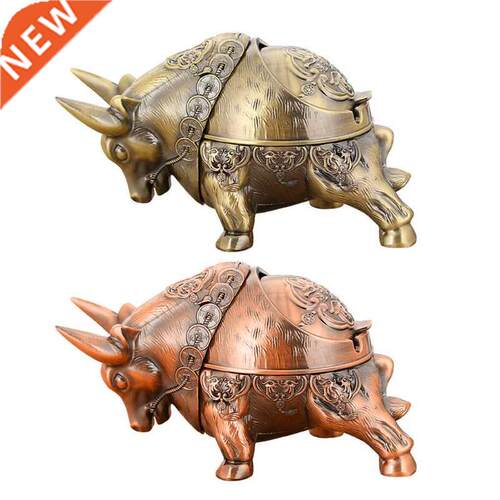 Creativity Cattle Metal Ashtray Household Office Decoration