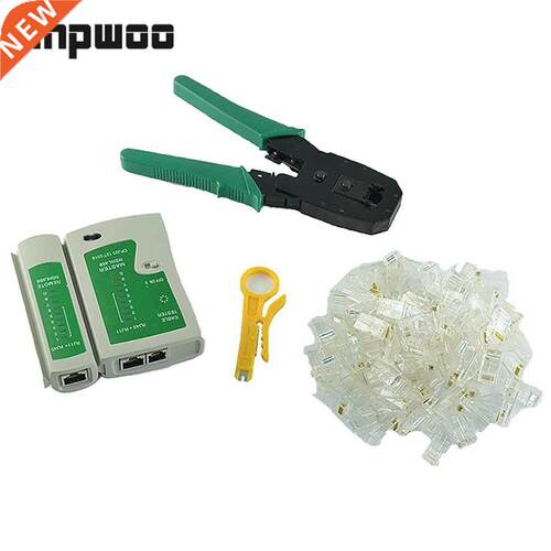 Network Ethernet LAN Kit 4 in 1 Cable Tester +Crimping Plier