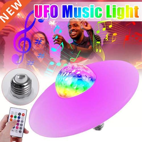 E27 UFO Smart Music Lig Bulb LED bluetooth Speaker with