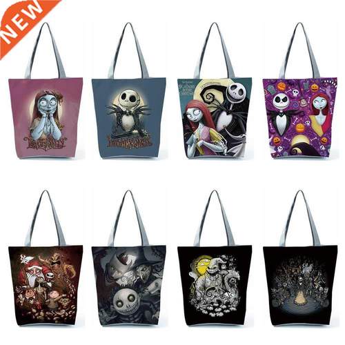 Nightmare Before Christmas Tote Bag Coolest Halloween Skull