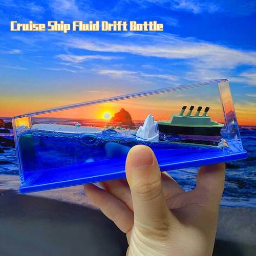 Cruise Ship Fluid Drift Bottle Hourglass Living Room Decorat