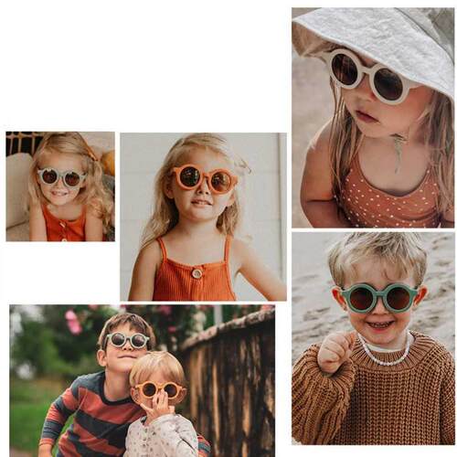 Gafas de sol de estilo Retro para bebé, lentes de sol infan