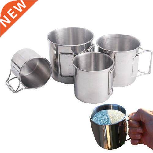 Camping Campfire Mug With Handle Folding Stainless Steel
