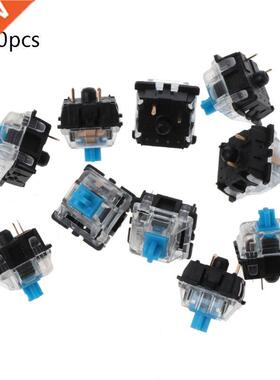 10Pcs Mechanical Keyboard Gateron MX 3 Pin Blue Switch Trans