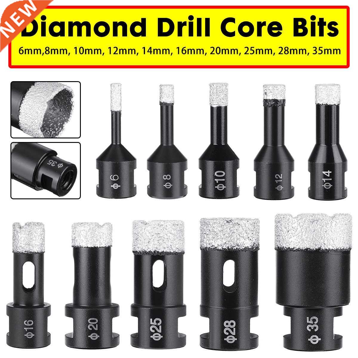 6mm-35mm Diamond Vacuum Brazed Dry Drilling Core Bits M14 Th