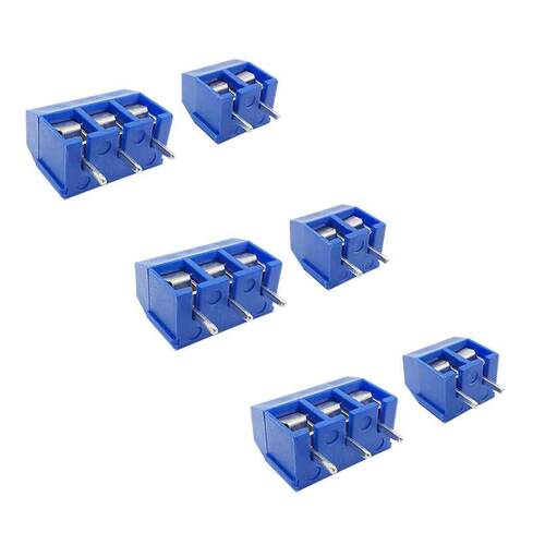 10-50Pcs Blue KF301 2P 3P 5.0mm Spliceable Type Straight Pin