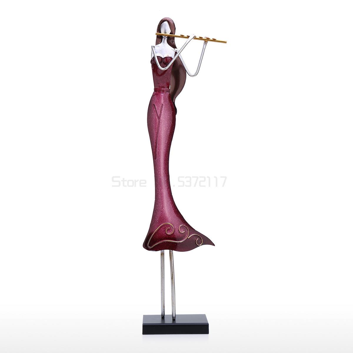Tooarts Saxophone Player Ornament Iron Art Decor Handmade