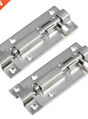 2PCS  Inches Barrel Bolt Latch Stainless Steel Sliding Bolt