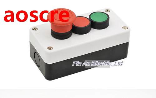 Three emergency stop button control box start stop button wa