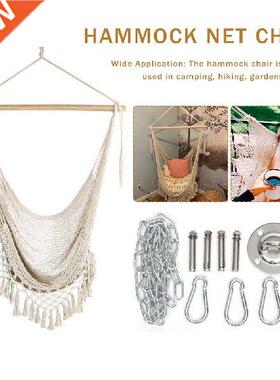Outdoor Hammock Chair Lge Cotton Rope Hanging Chair Swing