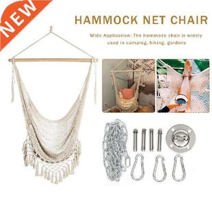 Outdoor Hammock Chair Lge Cotton Rope Hanging Chair Swing