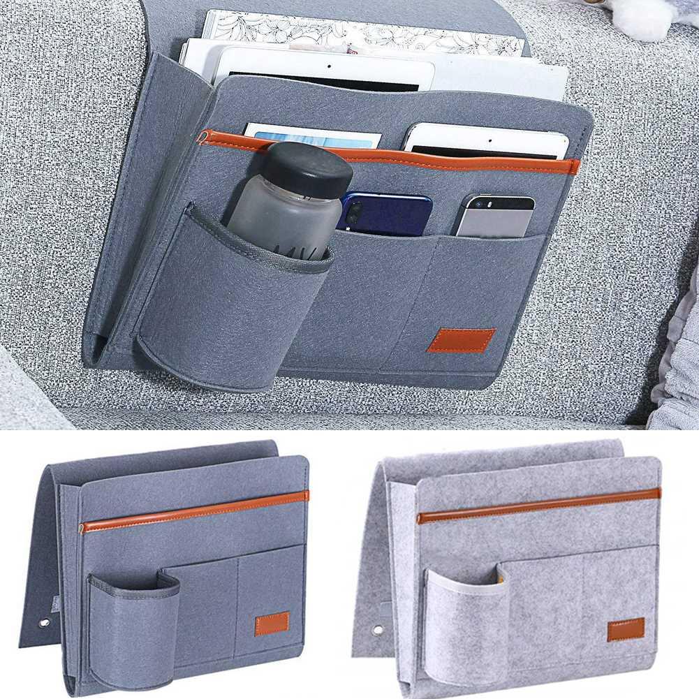 Felt Bedside Storage Organizer Bags Anti-slip Bedside Bag Be