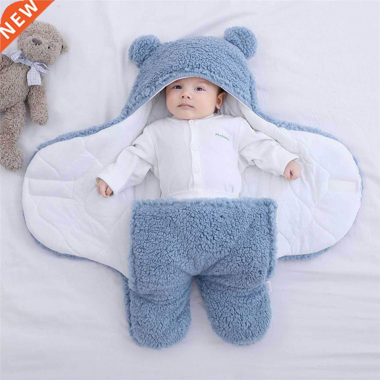 Cute Newborn Baby Boys Girls Blankets Plush Swaddle Wrap Ult