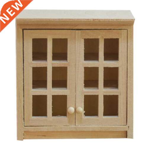 Dollhouse Miniature Furniture Cabinet Shelf Wooden Lockers C